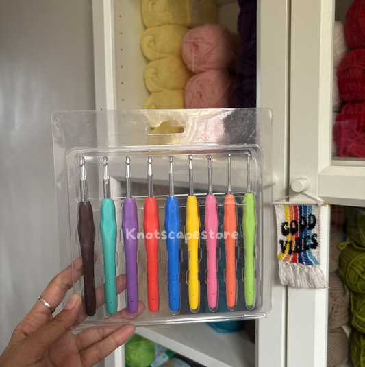 Ergonomic Crochet Hooks Set with Soft Grip | Multiple Sizes