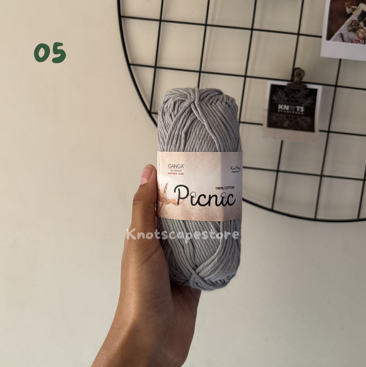 Picnic 100% cotton yarn 50g medium weight for crochet and knitting